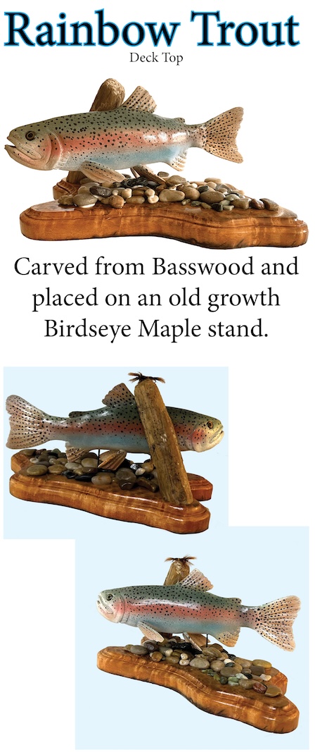 Rainbow Trout Deck Top Sculpture